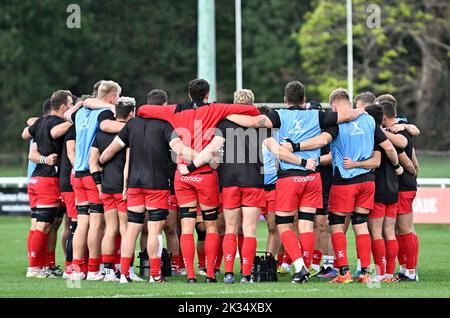 Richmond, Royaume-Uni. 24th septembre 2022. Rugby de championnat. Londres Scottish V Jersey Reds. Le terrain athlétique de Richmond. Richmond. Le caucus du Jersey lors du match de rugby de championnat London Scottish V Jersey Reds. Credit: Sport en images/Alamy Live News Banque D'Images