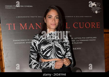 Rome, Italie. 24th septembre 2022. Elodie assiste à la séance photo nocturne du film Ti mangio il cuore au cinéma Space Moderno. Crédit : SOPA Images Limited/Alamy Live News Banque D'Images