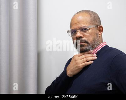 Auteur et poète AMÉRICAIN John Keene, photographié à la Foire du livre de Göteborg, Suède, 24 septembre 2022. Photo: Fredrik Sandberg / TT / code 10080 Banque D'Images