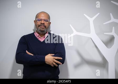 Auteur et poète AMÉRICAIN John Keene, photographié à la Foire du livre de Göteborg, Suède, 24 septembre 2022. Photo: Fredrik Sandberg / TT / code 10080 Banque D'Images