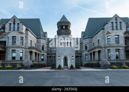 Prison d'État de l'Ohio située à Mansfield, Ohio, construite en 1886. Emplacement utilisé pour filmer le Shawhank Redemption. Banque D'Images