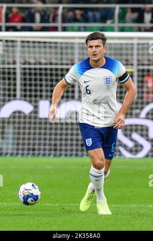 Stade San Siro, Milan, Italie, 23 septembre 2022, Le Harry Maguire d'Angleterre pendant l'Italie contre l'Angleterre - football UEFA Nations League match Banque D'Images