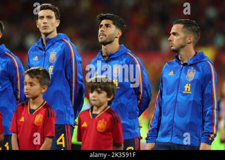 Marco Asensio d'Espagne pendant la Ligue des Nations de l'UEFA Un match du Groupe 2 entre l'Espagne et la Suisse à la Romareda sur 24 septembre 2022 à Saragosse, Espagne Banque D'Images