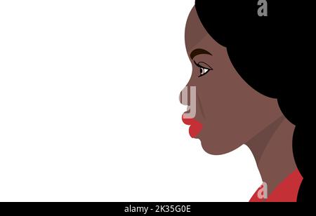 Belle femme profil, visage, diversité, puissance de la femme, caractère, nature humaine Banque D'Images