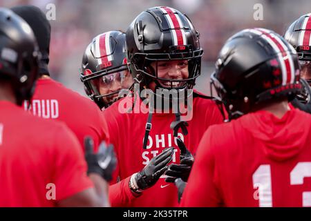 Columbus, Ohio, États-Unis. 24th septembre 2022. Pendant le match entre les Wisconsin Badgers et les Ohio State Buckees au stade Ohio, Columbus, Ohio. (Image de crédit : © Scott Stuart/ZUMA Press Wire) Banque D'Images