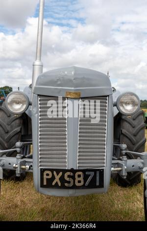 Ilminster.Somerset.United Kingdom.August 21st 2022.A restored Ferguson TE20 tractor is on display at a Yesterdays Farming event Stock Photo