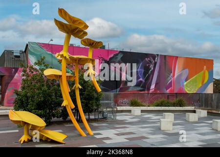 Champignons Sculpture Art, Belgrave, Victoria, Australie Banque D'Images