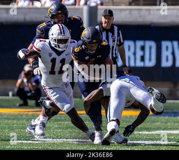 24 septembre 2022 Berkeley CA, États-Unis Californie en arrière Jaydn Ott (6) court pour une première fois pendant le match de football de la NCAA entre les Wildcats d'Arizona et les ours d'or de Californie. La Californie a battu l'Arizona 49-31at California Memorial Stadium. Thurman James/CSM Banque D'Images