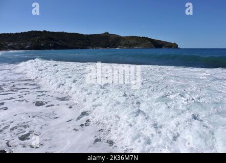 Palinuro - Promontorio di Capo Palinuro dal pontile del Molo dei Francesi Banque D'Images