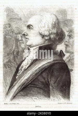 Révolution française : Jérôme Pétion de Villeneuve, avocat et un curriculum vitæ français, maire de Paris de 1791 à 1792 Banque D'Images