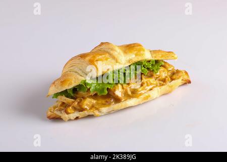 sandwich sur fond blanc Banque D'Images