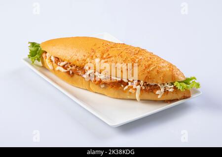 sandwich sur fond blanc Banque D'Images