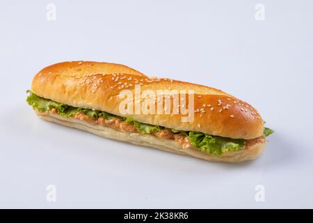 sandwich sur fond blanc Banque D'Images