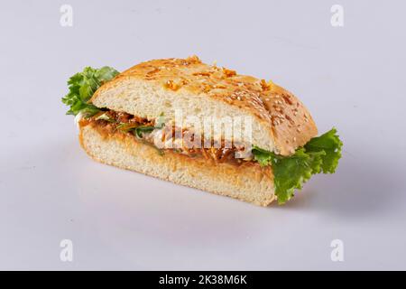 sandwich sur fond blanc Banque D'Images