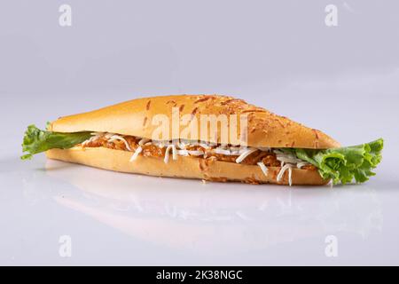 sandwich sur fond blanc Banque D'Images