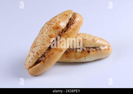 sandwich sur fond blanc Banque D'Images