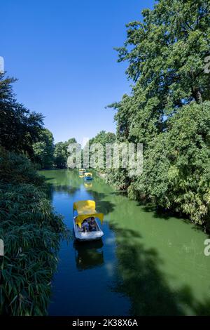 Le parc municipal de Luisenpark à Mannheim, Bade-Wurtemberg, Allemagne Banque D'Images