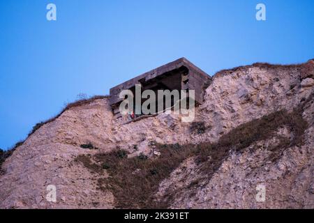 Bunker allemand historique de la guerre mondiale 2 à Cap-gris-nez, près de Calais, France. Photo de haute qualité Banque D'Images