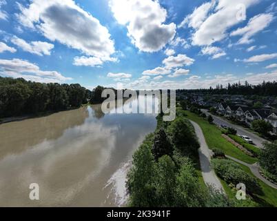 Vue sur le fleuve Fraser. Vancouver, C.-B. Banque D'Images