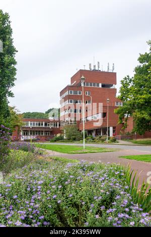 Welwyn Garden City Central Library, The Campus, Welwyn Garden City Centre, Hertfordshire, Angleterre, Royaume-Uni Banque D'Images