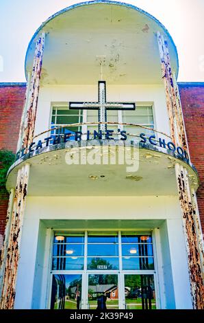 L’école Sainte-Catherine est en photo, le 24 septembre 2022, à Mobile, en Alabama. L'école catholique a été fondée en 1949 par la paroisse Sainte-Catherine de Sienne. Banque D'Images