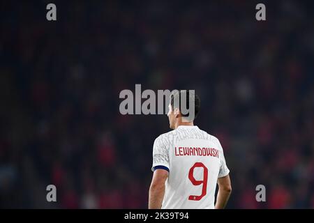 Cardiff, Royaume-Uni. 25th septembre 2022. Robert Lewandowski de Pologne lors du match du groupe de l'UEFA Nations League A4 entre le pays de Galles et la Pologne au Cardiff City Stadium, Cardiff, Royaume-Uni, 25th septembre 2022 (photo de Mike Jones/News Images) à Cardiff, Royaume-Uni, le 9/25/2022. (Photo par Mike Jones/News Images/Sipa USA) crédit: SIPA USA/Alay Live News Banque D'Images