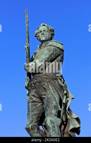 Statue de Michel Ney (1769-1815), 1st duc d'Elchingen, 1st prince de la Moskva et maréchal de l'Empire à Metz (Moselle), France Banque D'Images