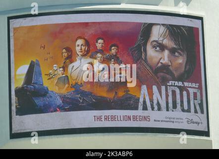 Los Angeles, Californie, États-Unis 22nd septembre 2022 Diego Luna Disney Star Wars 'Andor' Billboard on 22 septembre 2022 à Los Angeles, Californie, États-Unis. Photo par Barry King/Alay stock photo Banque D'Images