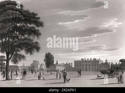 St James's Park, Buckingham Palace, Londres, Angleterre, 1800 Banque D'Images