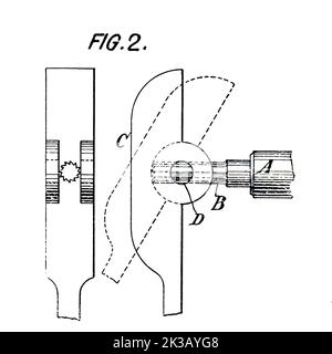 Schéma d'un tour de l'économie de l'article DANS LA GESTION DE L'ATELIER DE MACHINES. Par James Brady du magazine Engineering CONSACRÉ AU PROGRÈS INDUSTRIEL Volume VIII avril à septembre 1895 NEW YORK The Engineering Magazine Co Banque D'Images