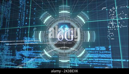 Image du traitement de données de plus de 6g textes Banque D'Images