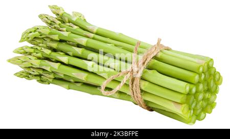 asperges isolées sur fond blanc, masque, profondeur de champ totale Banque D'Images