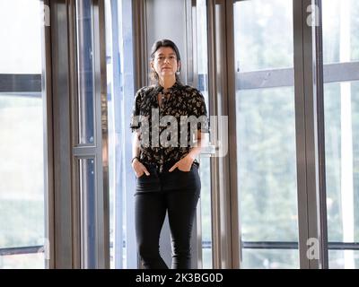 L'auteur argentin Samanta Schweblin a été photographié à la Foire du livre de Göteborg, en Suède, au 23 septembre 2022. Photo: Fredrik Sandberg / TT / code 10080 Banque D'Images