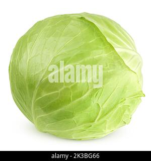 chou isolé sur fond blanc, chemin d'écrêtage, pleine profondeur de champ Banque D'Images