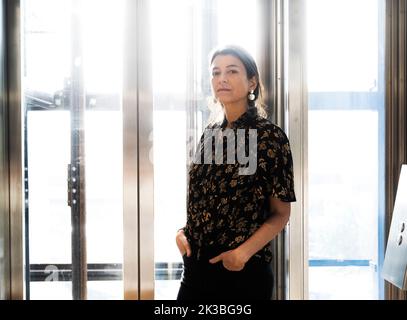 L'auteur argentin Samanta Schweblin a été photographié à la Foire du livre de Göteborg, en Suède, au 23 septembre 2022. Photo: Fredrik Sandberg / TT / code 1008 Banque D'Images