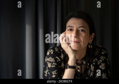 L'auteur argentin Samanta Schweblin a été photographié à la Foire du livre de Göteborg, en Suède, au 23 septembre 2022. Photo: Fredrik Sandberg / TT / code 10080 Banque D'Images