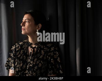 L'auteur argentin Samanta Schweblin a été photographié à la Foire du livre de Göteborg, en Suède, au 23 septembre 2022. Photo: Fredrik Sandberg / TT / code 10080 Banque D'Images