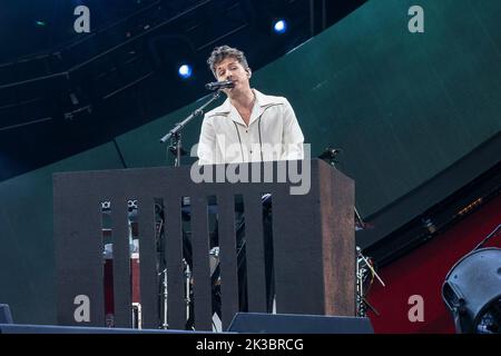 24 septembre 2022, New York, New York, États-Unis : Charlie Puth se produit au Global Citizen Festival de New York à Central Park. Global Citizen Live est un événement mondial de 24 heures pour unir le monde, défendre la planète et vaincre la pauvreté. En 2022, le festival a eu lieu à Accra, la capitale du Ghana et à New York. Chaque année, le festival coïncide avec l'Assemblée générale des Nations Unies où les dirigeants de tous les pays se réunissent pour aborder les questions mondiales et locales. (Credit image: © Lev Radin/Pacific Press via ZUMA Press Wire) Banque D'Images