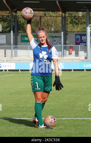 DARTFORD ENGLAND - SEPTEMBRE 25 : Naoisha McAloon de Durham W.F.C pendant le match de championnat féminin entre London City Lionesses femmes contre Durha Banque D'Images