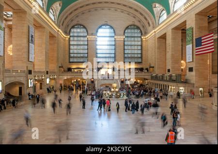 THA main Concourse à Grand Central terminal à New York, qui est l'une des gares ferroviaires les plus fréquentées au monde Banque D'Images