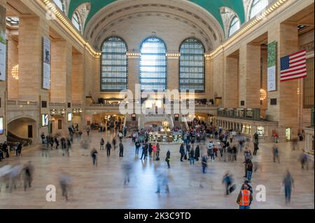 THA main Concourse à Grand Central terminal à New York, qui est l'une des gares ferroviaires les plus fréquentées au monde Banque D'Images