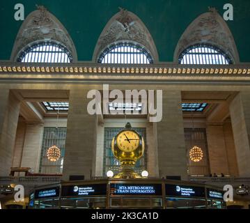 THA main Concourse à Grand Central terminal à New York, qui est l'une des gares ferroviaires les plus fréquentées au monde Banque D'Images