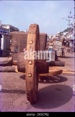 Roues de Rath Yatra, Jagannath Puri, Orrisa Banque D'Images