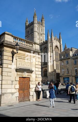 Bath Abbey, Bath, Royaume-Uni. Banque D'Images