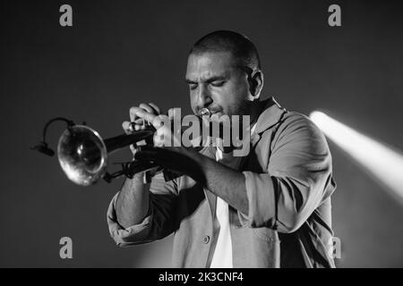 Ibrahim Maalouf se présente au Montreux Jazz Festival, sur 14 juillet 2022, à Montreux, Suisse. Photo de Loona/ABACAPRESS.COM Banque D'Images