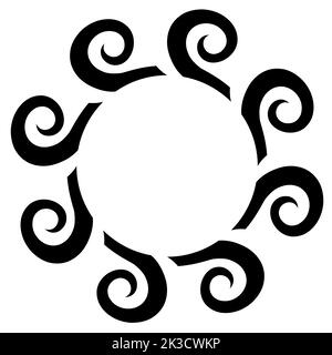 Cadre grec ancien avec motif de weves, frontière antique de la Grèce Illustration de Vecteur