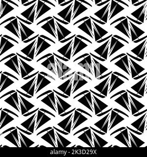 Voilier style marin sans couture motif vectoriel. Icônes de voilier noires isolées sur fond blanc. Toile de fond maritime monochrome répétée. Illustration de Vecteur