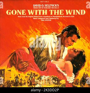 Parti avec le vent 1939. L'affiche du film « disparu avec le vent ». Clark Gable, Vivien Leigh Banque D'Images