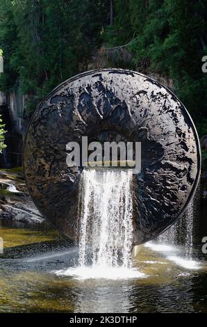 Norvège, exposition au musée d'art moderne et au parc de sculptures de Kistefos. Banque D'Images