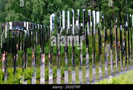 Norvège, musée d'art moderne istefos et parc de sculptures. Banque D'Images